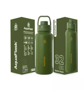 Aqua Flask Sports Water Bottle 946ml Hunter Green, Model AF-V191