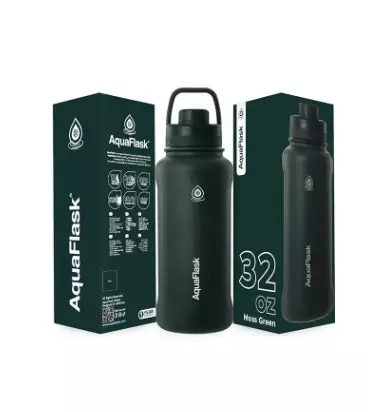 Aqua Flask Sports Water Bottle 946ml Moss Green AF-V193