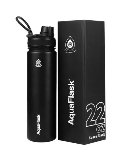 Aqua Flask Water Bottle 650ml Space Black AF-R16