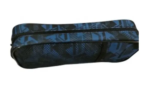 Geo Sport Blue Mesh Pocket Pencil Case - Polyester PM24441