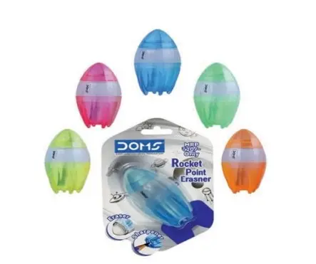 Doms Rocket Eraser & Sharpener Set on Card