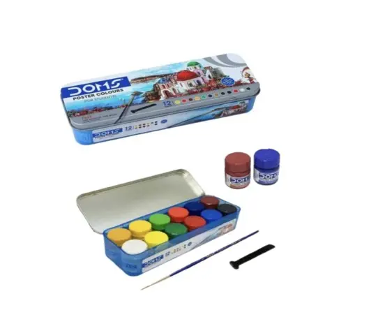 Doms Poster Colors Set – 12 Colors (Jars)