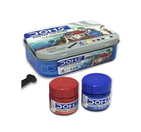 Doms Poster Colors Set – 6 Colors (Jars)