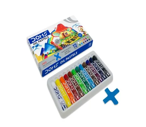 Doms Pastel Wax Crayons Set – 12 Colors