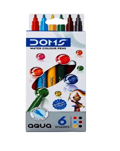 Doms Aqua Sketch Pens Set – 6 Colors