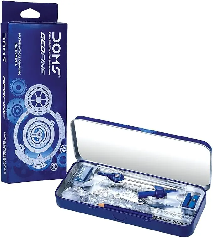 Doms GEOFINE Deluxe Metal Geometry Set – Stand Pack