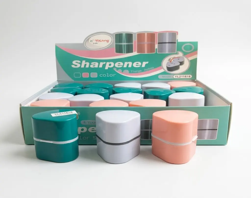 Yalong 3-Hole Plastic Pencil Sharpener – Makeup Box Design