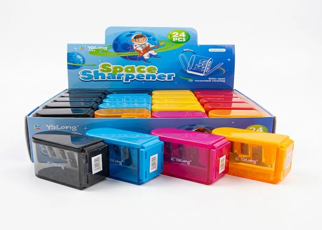 Yalong Rectangular 3-Hole Plastic Pencil Sharpener