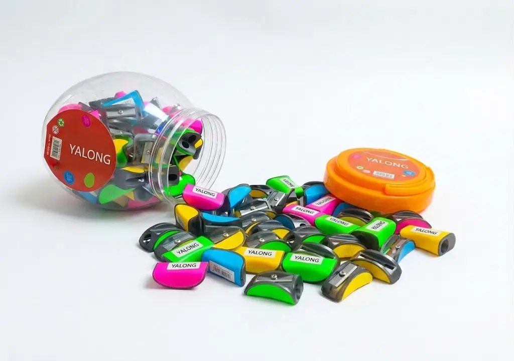 Yalong Jar with 120 Pieces Pencil Sharpeners