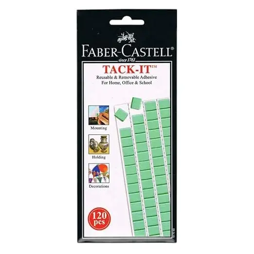 Green Blu Tack Adhesive Reusable Putty 50g + 20g Gift