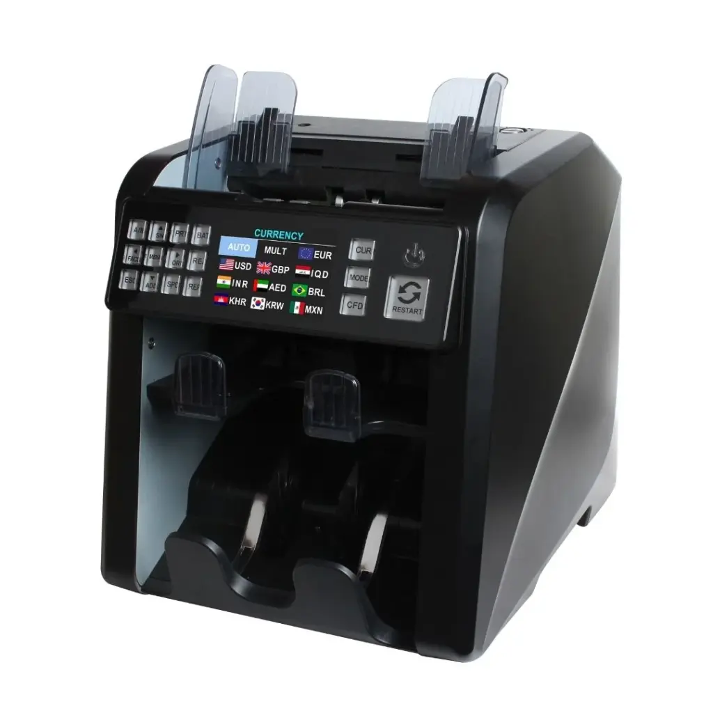 ماكينة عد النقود LG5000 MIX مع كشف التزوير – دعم 10 عملات