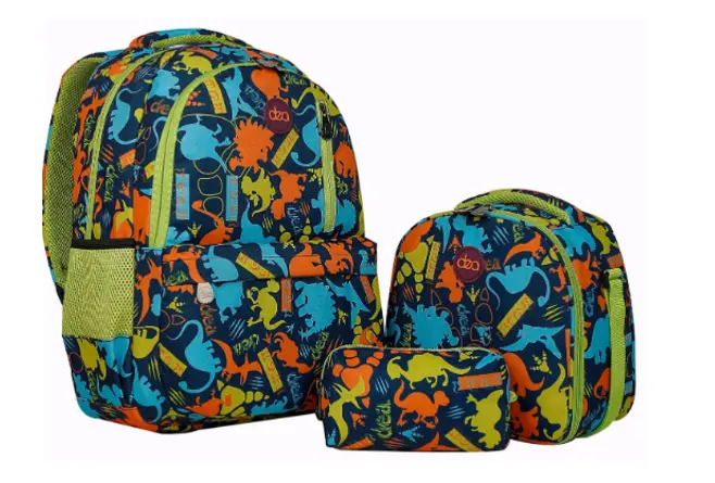 DEA Wonder 17-Inch School Backpack Set with Lunch Bag & Pencil Case - Green
