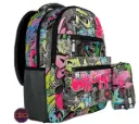 DEA DUE 18-Inch School Backpack Set with Pencil Case - Grey 2