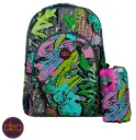 DEA RETRO 18-Inch School Backpack Set with Pencil Case - Grey