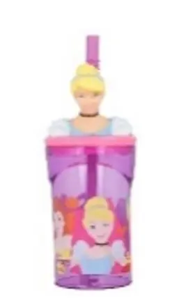 STOR 3D Figurine Tumbler Kids Water Bottle 360 ml - Disney Princess