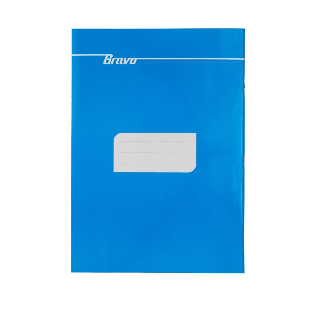 Bravo Notebook Large 60 Sheets - Ruled - Plain Cover Colors Shrink Pack 10 Notebook