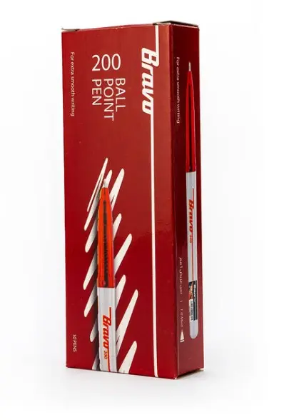 Bravo 200 Ballpoint Pen - 1.0 mm RED Pack of 10
