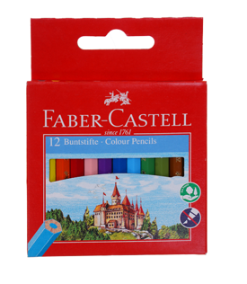 علبة الوان خشب فابر كاستل علبة كرتون 12 لون قصير 