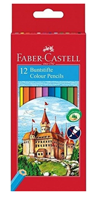 علبة الوان خشب فابر كاستل علبة كرتون 12 لون طويل
