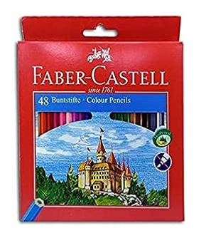 علبة الوان خشب فابر كاستل علبة كرتون 48 لون طويل