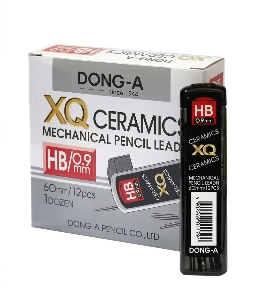 Dong-A HB Mechanical Pencil Lead Refills 0.9 mm 12 Pieces