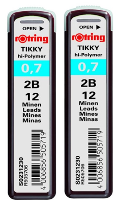 سنون قلم رصاص 0.7 روترنج (2B) علبه 10 قطع