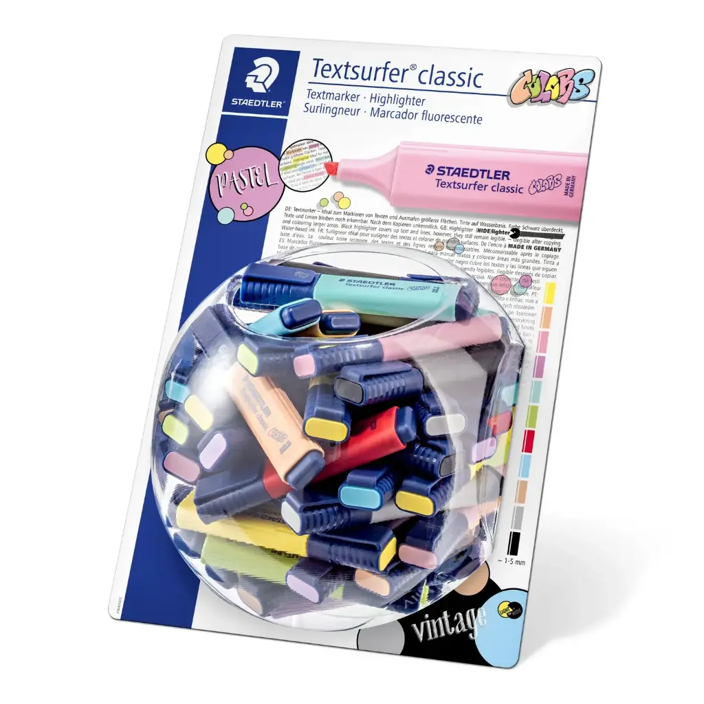 ستاند هايلايتر ستدلر Textsurfer COLORS 100 قطعة
