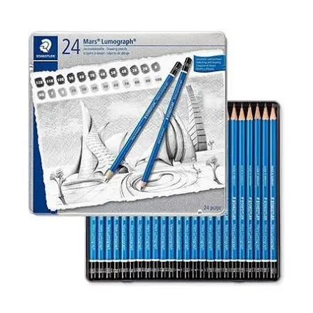STAEDTLER Pencil Mars Lumograph x24 100% PEFC