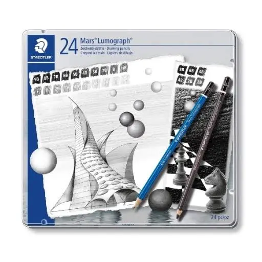 STAEDTLER Pencil Mars Lumograph x24+ BLACK