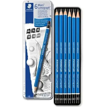 STAEDTLER Pencil Mars Lumograph x6 100% PEFC