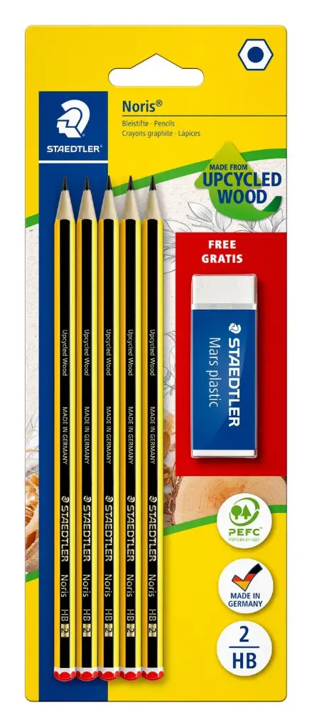 STAEDTLER Pencil Noris + eraser bc 100% PEFC