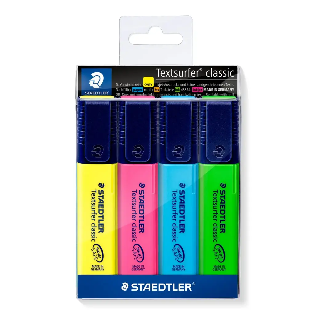 STAEDTLER Highlighter Textsurf.cl.4pcs.wallet