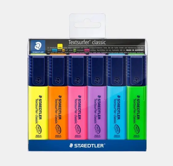 STAEDTLER Highlighter Textsurf.cl.6pcs.wallet