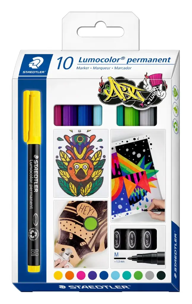 قلم ستدلر Lumocolor دائم per M 10قطعة
