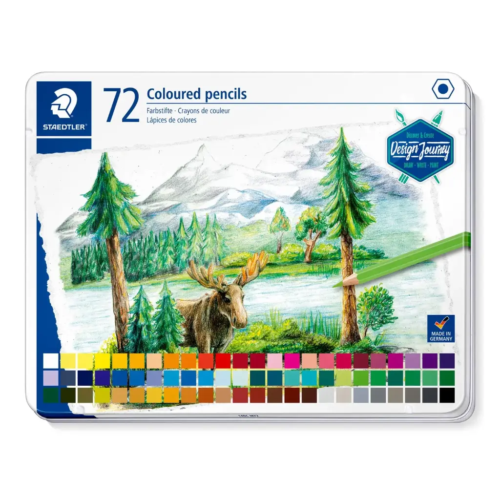 STAEDTLER Colored Pencils 72 Pieces – Metal Box