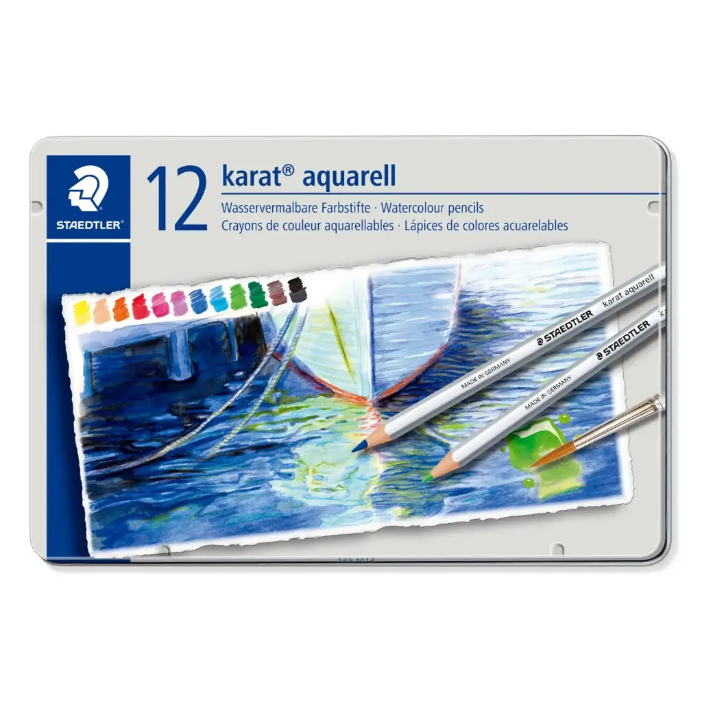 أقلام تلوين مائية ستدلر Karat Aquarell 12قطعة 