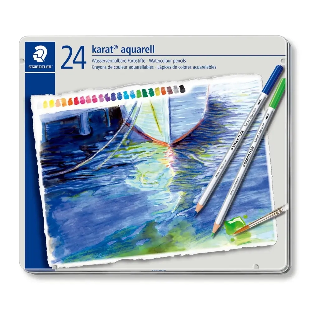أقلام تلوين مائية ستدلر Karat Aquarell 24قطعة FSC 100%