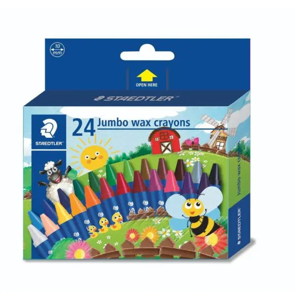 STAEDTLER Wax Crayons 24 colour jumbo