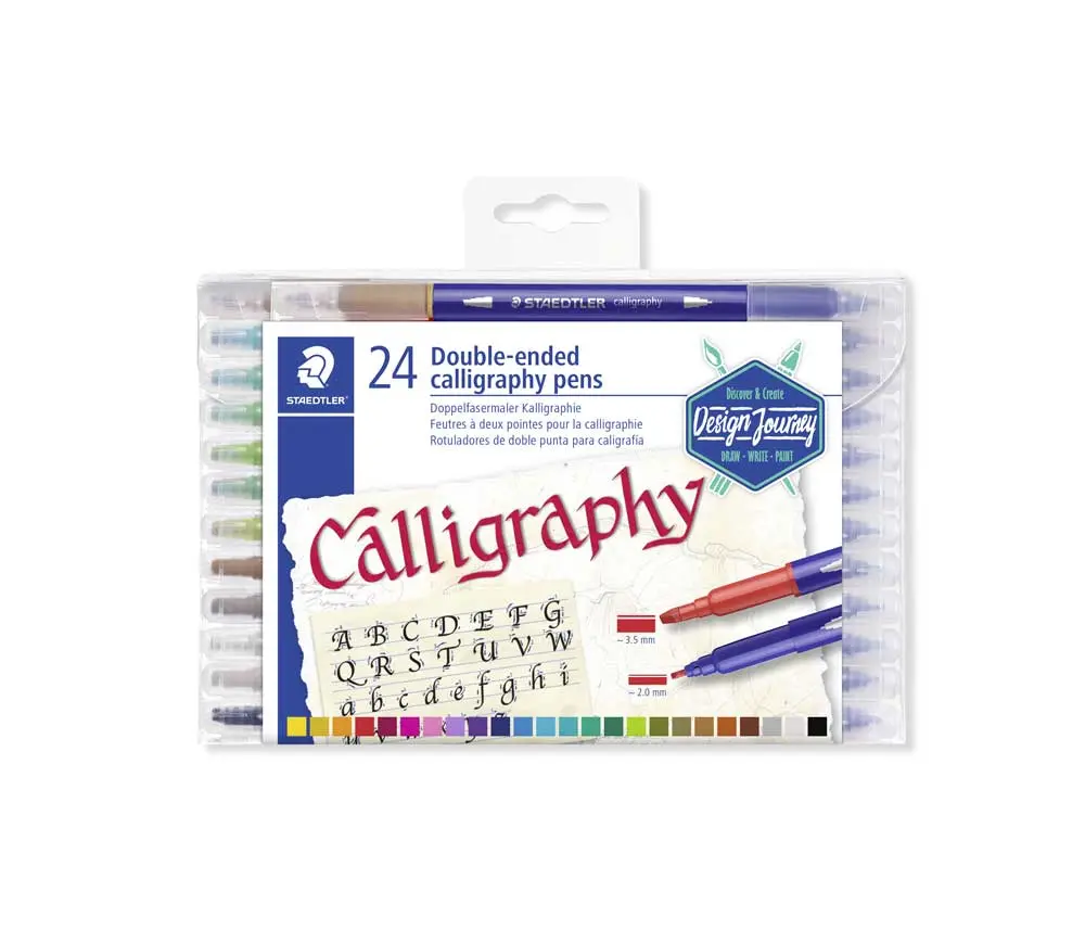STAEDTLER Double-Ended Calligraphy Pens – 24 Pieces