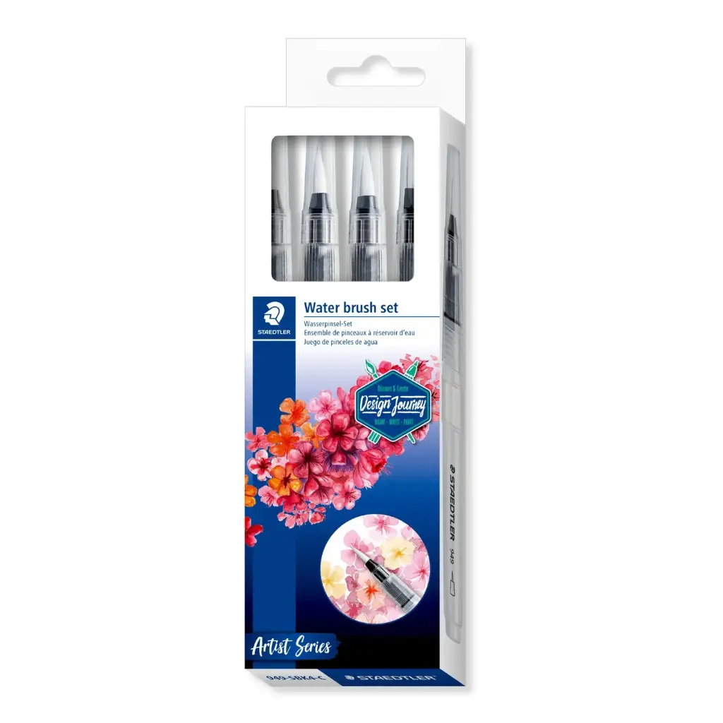 STAEDTLER Water Brush Set 4 Pieces – Blister Pack