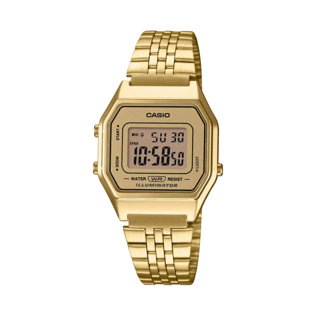 ساعة كاسيو بسوار ستانلس ستيل موديل LA680WGA-9DF