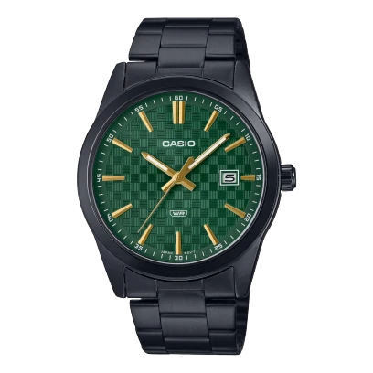 Casio Stainless Steel Triple-Fold Clasp Watch MTP-VD03B-3AUDF