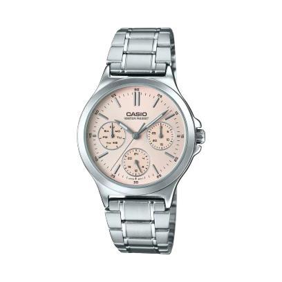 Casio Stainless Steel Triple-Fold Clasp Watch LTP-V300D-4AUDF