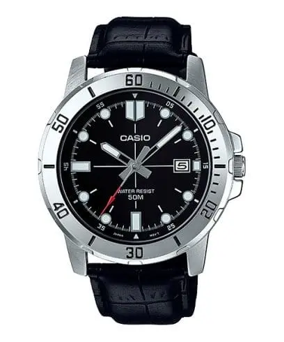 Casio Leather Band Watch MTP-VD01L-1EVUDF