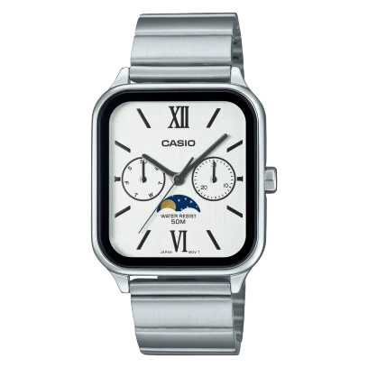 Casio Stainless Steel One-Touch 3-Fold Clasp Watch MTP-M305D-7A2VDF
