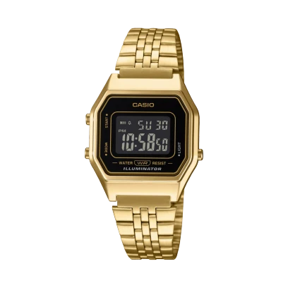 Casio Stainless Steel Adjustable Clasp Watch LA680WGA-1BDF