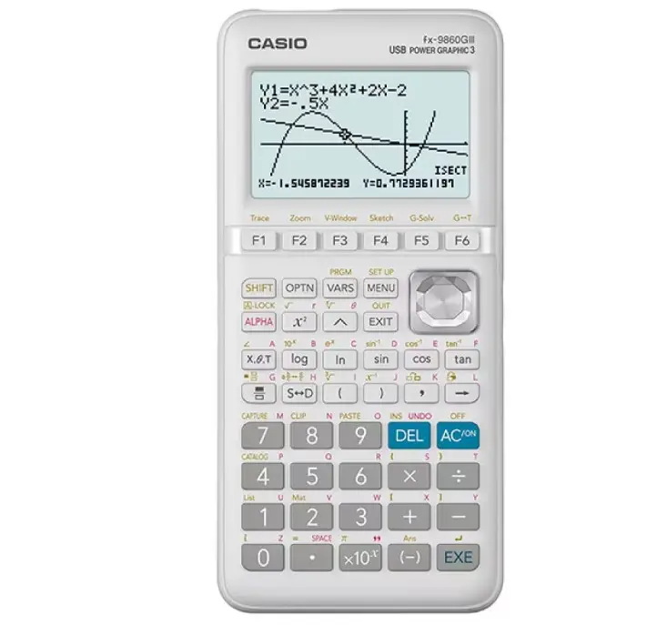 آلة حاسبة بيانية كاسيو موديل FX-9860GIII-W-DT