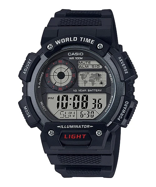 ساعة كاسيو بسوار ريزن موديل AE-1400WH-1AVDF