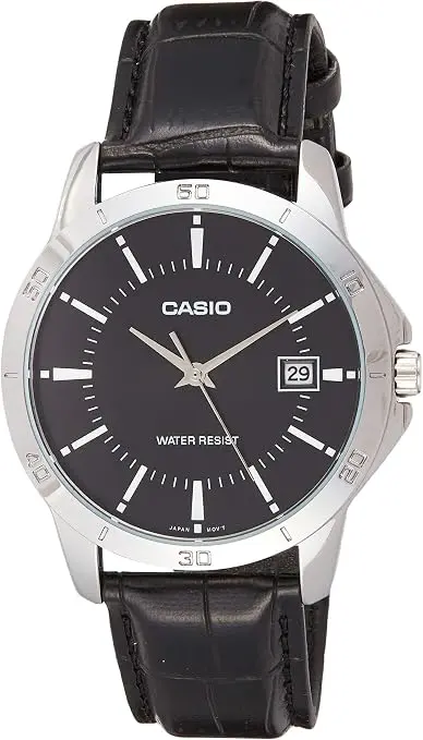 Casio Leather Band Watch MTP-V002L-1B3UDF