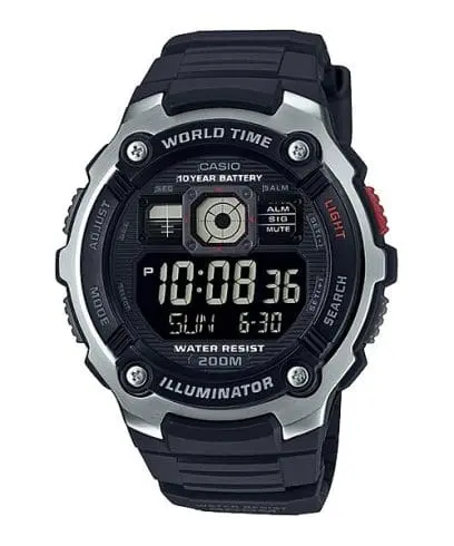 Casio Resin Band Watch AE-2000W-1BVDF